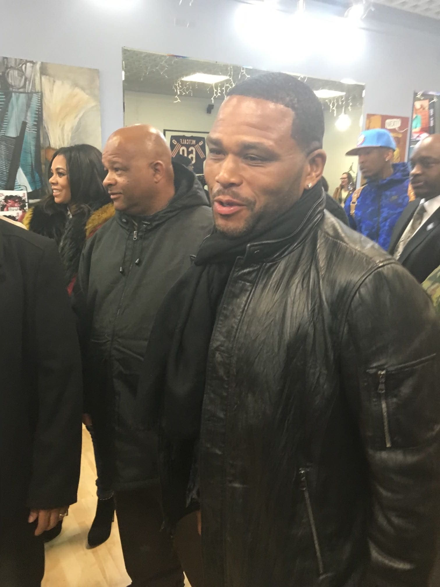 Ice Cube and Cedric the Entertainer at the Barbershop movie premiere with Hyde Park Hair Salon