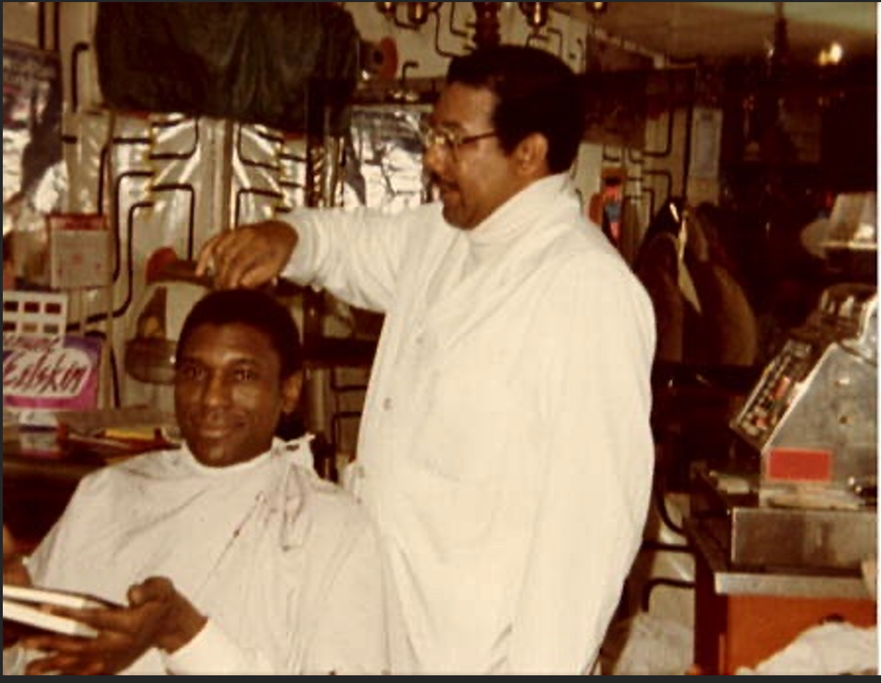 Leroy Cain in the barbershop