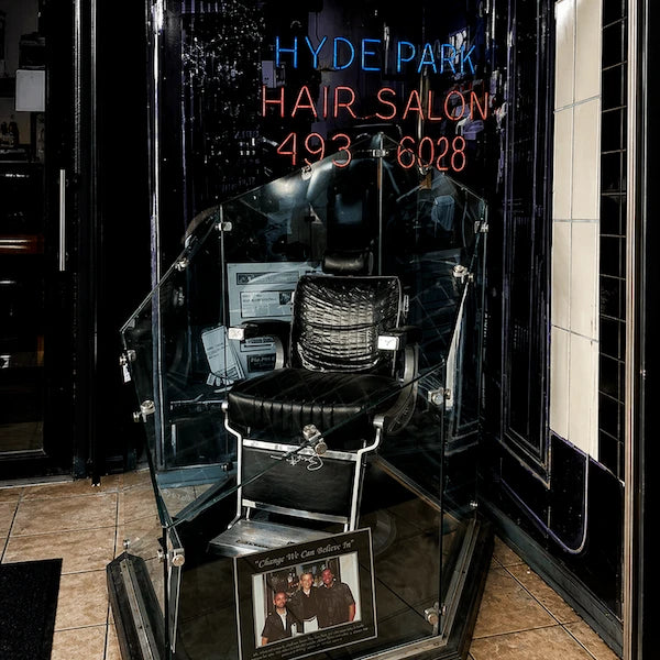 The barber chair at Hyde Park Hair Salon